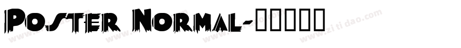Poster Normal字体转换